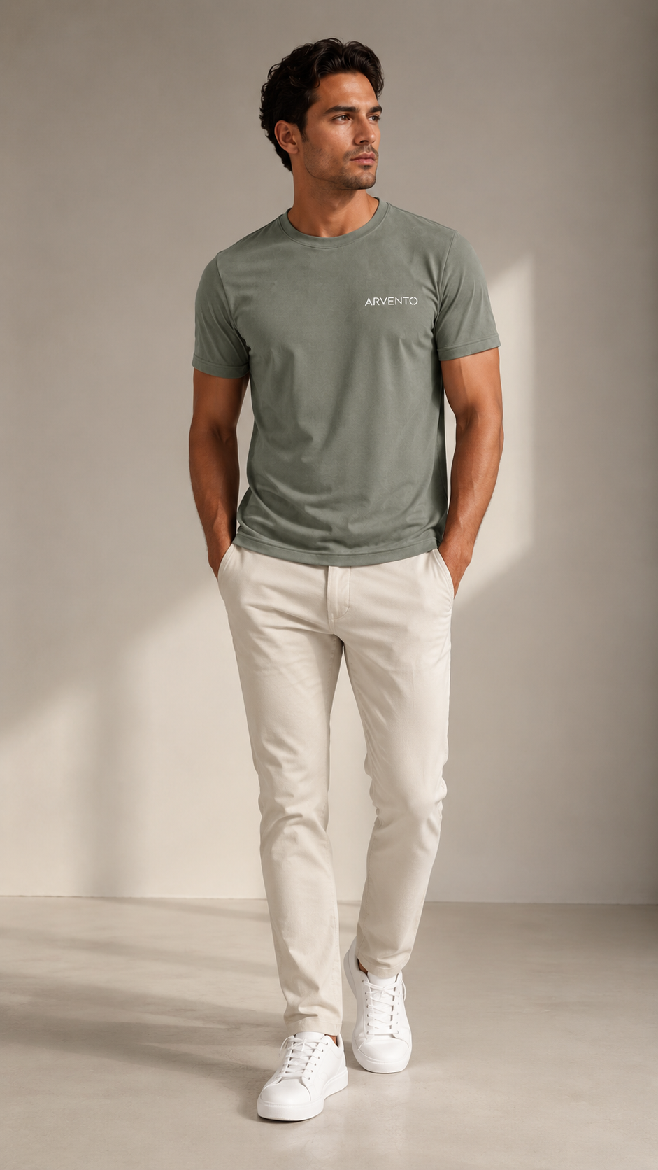 Eco-Recycled Wicking T-Shirt  (gray green )