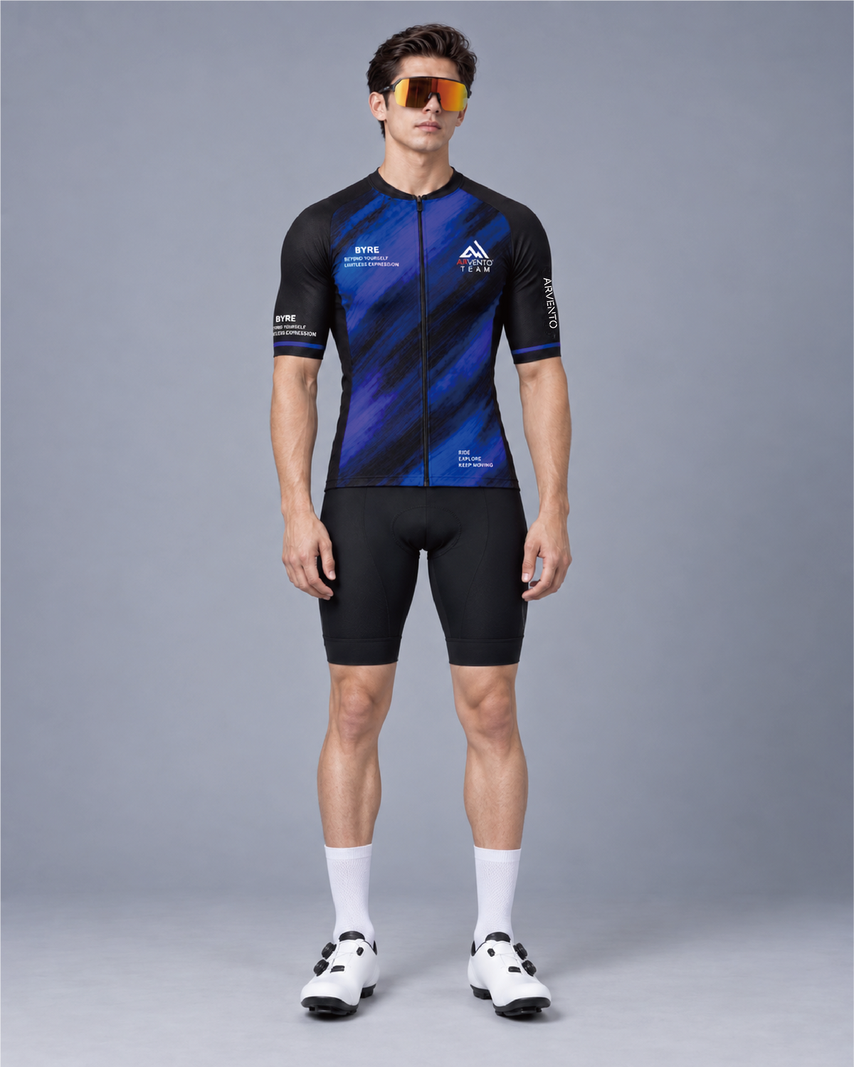 Abstract Purple Pro Cycling Jersey Unisex