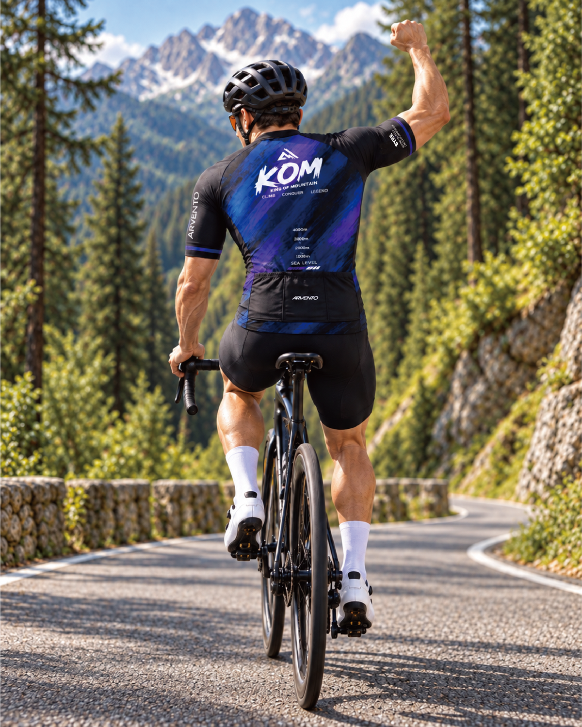 Abstract Purple Pro Cycling Jersey Unisex