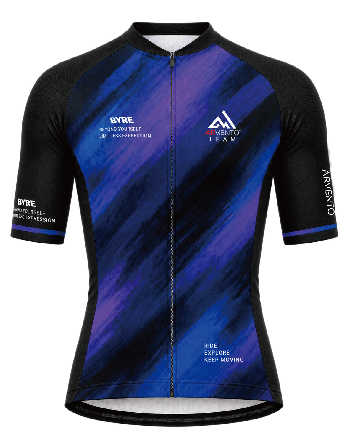 Abstract Purple Pro Cycling Jersey Unisex